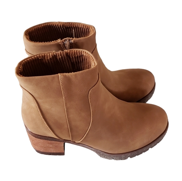 Kork-Ease Esmerelda Tan Cognac Nubuck Boots - Picture 1 of 7